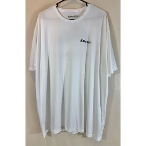Simms Fly Fishing UPF 50+ Trout Tech White Tee T-Shirt Men’s XXL